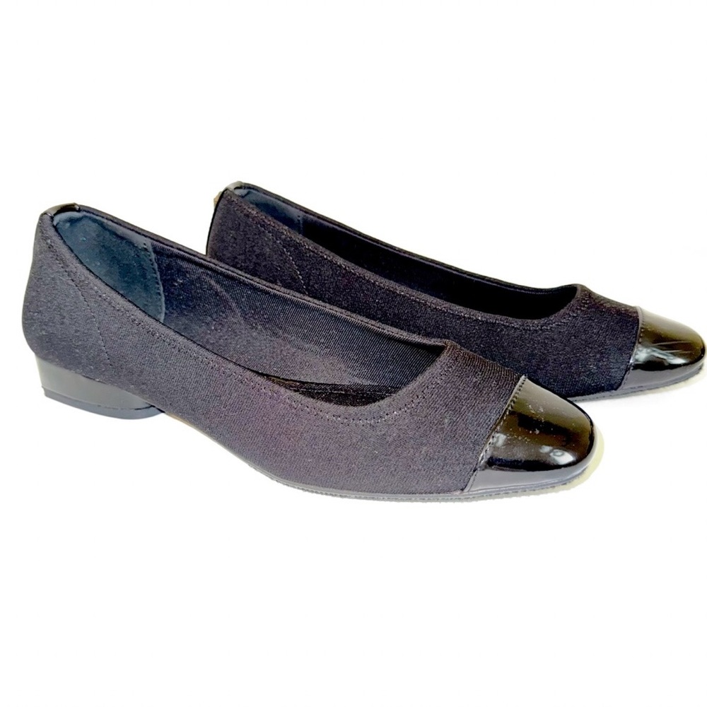Anne Klein iFlex Black “Clarice” Low Heel Flats, Sz 8M